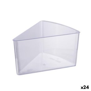 S�t af genanvendelige sk�le Algon Gennemsigtig Plastik 9 x 5,5 cm 10 Dele (24 enheder)