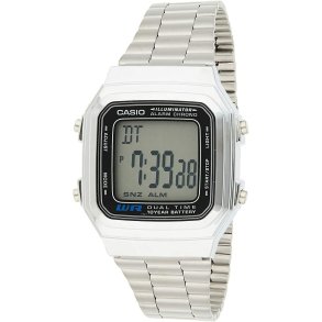 Unisex ur Casio VINTAGE Sort Slvfarvet ( 32 mm) ( 34 mm)