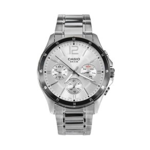 Herreur Casio ENTICER GENT Gr Slvfarvet ( 35 mm) ( 43,5 mm)
