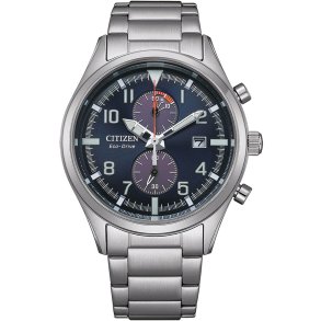 Herreur Citizen SPORT CRONO - ECO DRIVE Slvfarvet ( 43 mm)