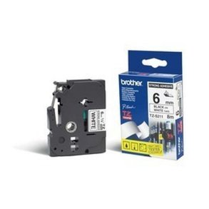 Original blkpatron Brother TZe-S211 Sort Hvid/Sort Sort/Hvid