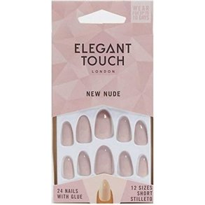 Falske negle Elegant Touch Core Colour Blush suede (24 pcs)