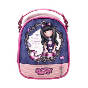 Rygsk Gorjuss Cheshire cat Pink Mini Lilla (18,8 x 22 x 10,2 cm)