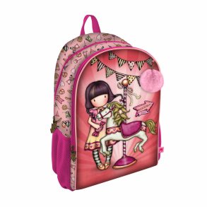 Skoletaske Gorjuss Carousel Laksefarvet 31.5 x 44 x 22.5 cm