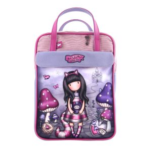 Rygsk Gorjuss Cheshire cat Pink Lilla (27 x 10 x 37 cm)
