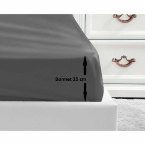 Monteret bundark Lovely Home Gr Mrkegr 180 x 200 180 x 200 cm