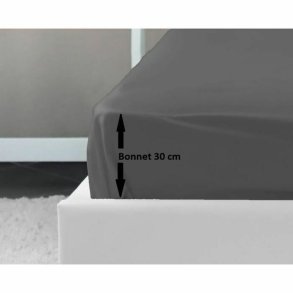 bundplastik Lovely Home Gr Mrkegr Dobbelt seng 160 x 200 cm