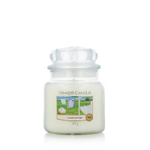 Duftlys Yankee Candle Classic Medium Jar Candles Clean Cotton 411 g