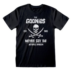 Kortrmet T-shirt The Goonies Never Say Die Sort Unisex