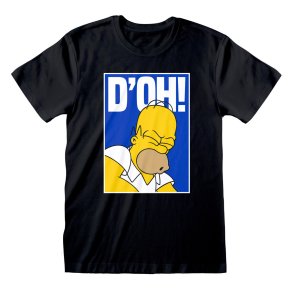 Unisex Kort�rmet T-shirt The Simpsons Doh Sort