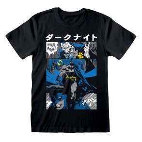 Kortrmet T-shirt Batman Manga Cover Sort Unisex