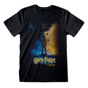 Kortrmet T-shirt Harry Potter Dobby Poster Sort Unisex