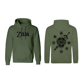 Unisex Httetrje The Legend of Zelda Logo and Shield Grn