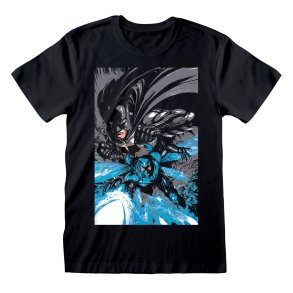 Kortrmet T-shirt Batman Team Up Sort Unisex