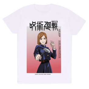 Kortrmet T-shirt Jujutsu Kaisen Nobara Ombre Hvid Unisex
