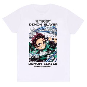 Kortrmet T-shirt Demon Slayer Whirlpool Hvid Unisex