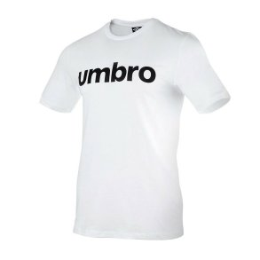 Kortrmet T-shirt til Mnd Umbro  LINEAR 65551U 13V Hvid