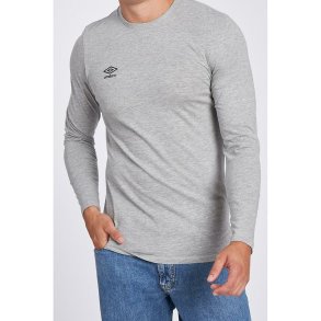 Lang�rmet T-shirt til M�nd Umbro SMALL LOGO LS TEE 65775U B43  Gr�