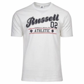 Kort�rmet T-shirt Russell Athletic Amt A30311 Hvid M�nd