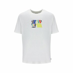 Kortrmet T-shirt til Mnd Russell Athletic Emt E36211 Hvid
