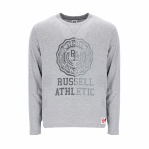 Langrmet T-shirt til Mnd Russell Athletic Collegiate Lysegr