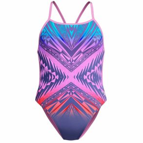 Badetj til Kvinder Speedo Digital Vback Multifarvet Pink