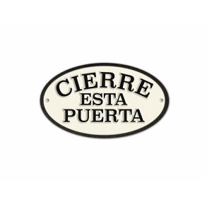 Plade Magnet & Steel Cierre esta Puerta 16,3 x 9,5 cm