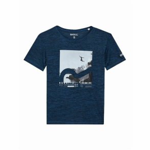 Kort�rmet T-shirt til B�rn Regatta Alvarado VII Bluewingmarl Bl�
