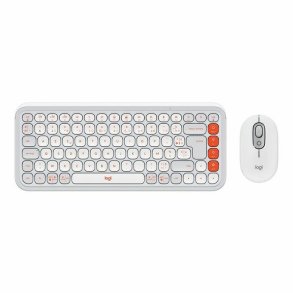 Tastatur og mus Logitech 920-013110 Hvid Fransk Azerty Fransk