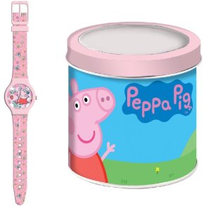 Ur til sm brn Peppa Pig PEPPA PIG - TIN BOX  33 mm