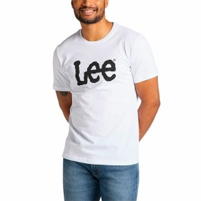 Kortrmet T-shirt til Mnd Lee Wobbly Logo 2XL