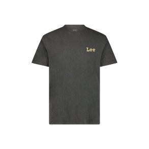 Kort�rmet T-shirt til M�nd Lee Working West Washed Sort
