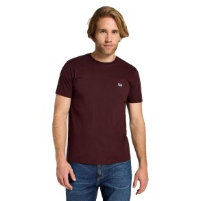 Kort�rmet T-shirt til M�nd Lee Patch Logo Velvet Beet Brun