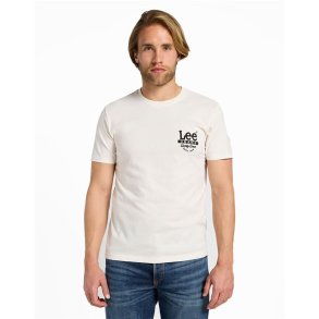 Kort�rmet T-shirt til M�nd Lee Working West Hvid