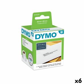 Printer labels Dymo 99010 28 x 89 mm LabelWriter Hvid Sort (6 enheder)