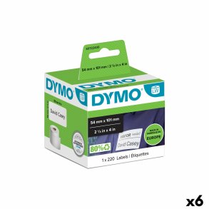 Printer labels Dymo 99014 54 x 101 mm LabelWriter Hvid Sort (6 enheder)
