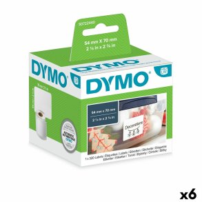 Printer labels Dymo S0722440 54 x 70 mm LabelWriter Hvid (6 enheder)
