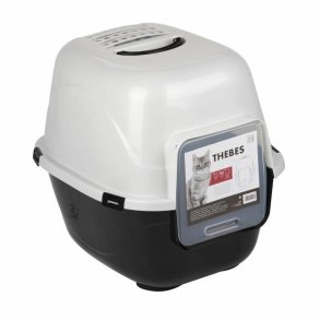 Transportboks til kledyr MPETS 62 x 53 x 58 cm Hvid Hvid/Sort Plastik