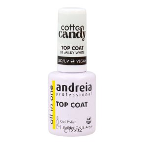Neglelak Fikser Andreia Cotton Candy Top Coat N 01 Milky White 10,5 ml