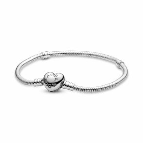Armbnd til kvinder Pandora HEART CLASP SNAKE CHAIN BRACELET