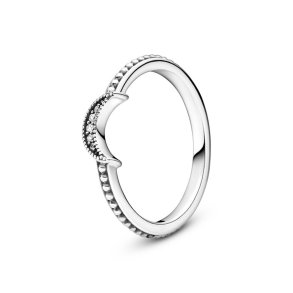 Ring til kvinder Pandora CRESCENT MOON BEADED - RING - SIZE 48