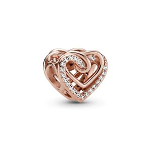 Charm til kvinder Pandora SPARKLING ENTWINED HEARTS
