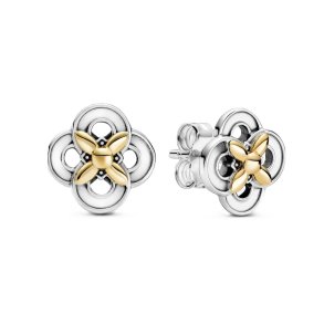 reringe til kvinder Pandora TWO-TONE FLOWER Sterling slv 925
