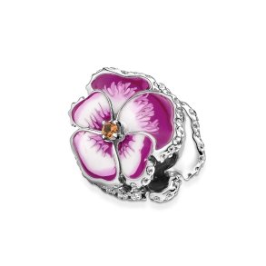 Charm til kvinder Pandora PINK PANSY FLOWER