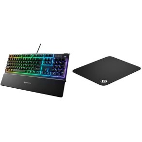 Gaming-tastatur SteelSeries Apex 3 Spansk qwerty Sort Gaming-musemtte