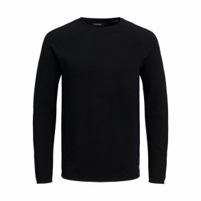 Langrmet T-shirt til Mnd Jack & Jones ehill Knit Sort