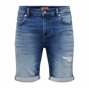 Herre Jeans Shorts Only & Sons Onsply Dark Mid Blue Bl