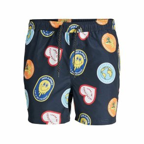 Badetj til Mnd Jack & Jones  BIG PRINTS 12227754 Marinebl