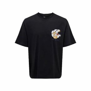 Kortrmet T-shirt til Mnd Only & Sons Onsdisney Life Rlx Sort