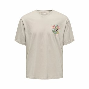 Kortrmet T-shirt til Mnd Only & Sons Onsdisney Life Rlx Beige